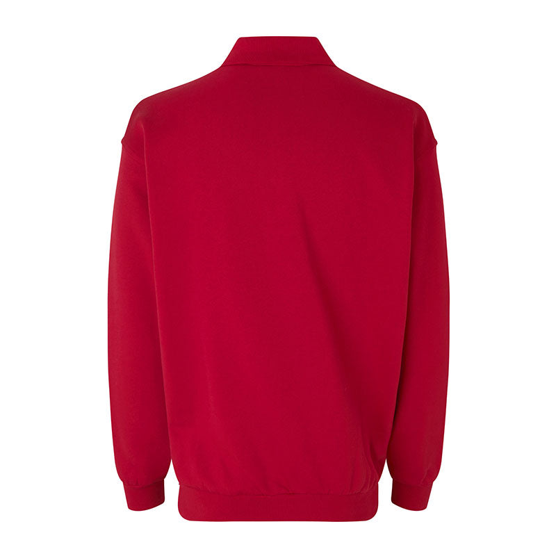 Polosweatshirt Herre, Rød