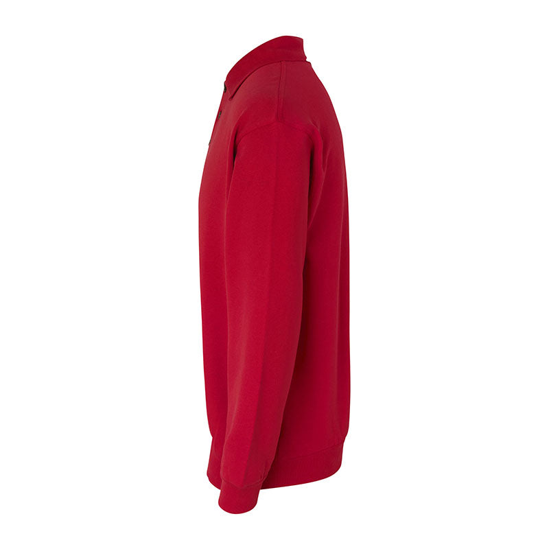 Polosweatshirt Herre, Rød