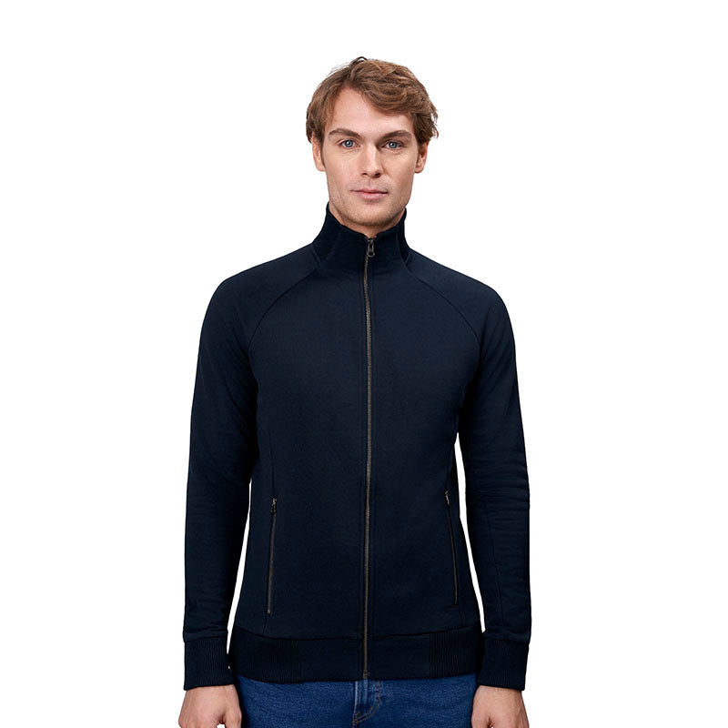 Sweat Zip Cardigan Herre, Navy