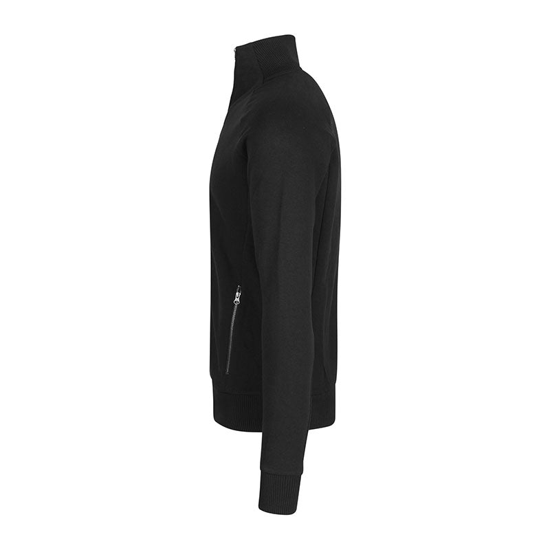 Sweat Zip Cardigan Herre, Sort