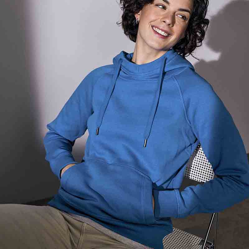 Core Hoodie Dame, Blå