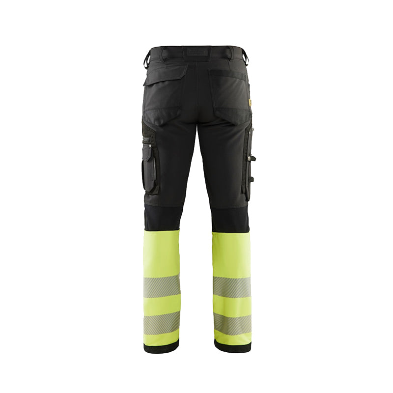High vis buks 4-vejs stretch, Sort/Gul