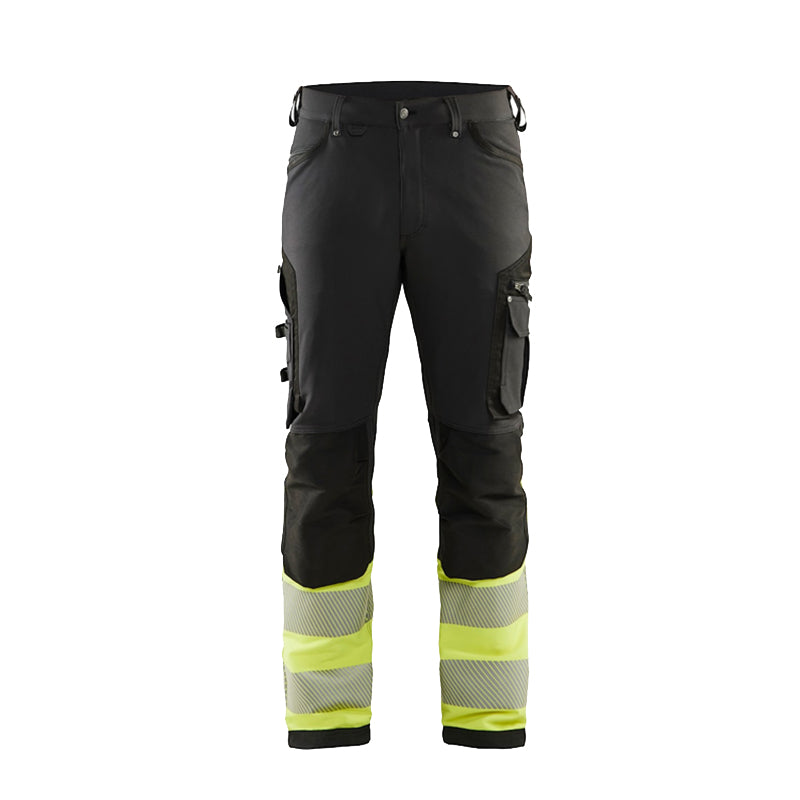 High vis buks 4-vejs stretch, Sort/Gul