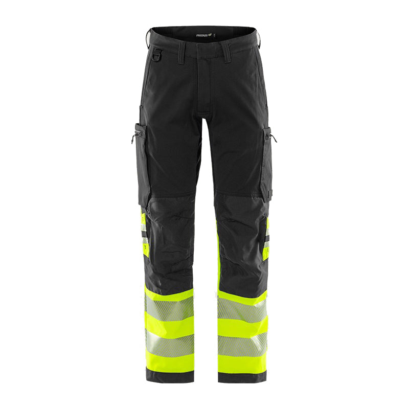 Hi-Vis Green Stretchbuks Klasse 1, Gul/Sort