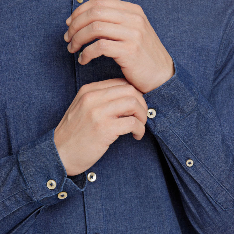Casual Relaxed Fit skjorte, Blå
