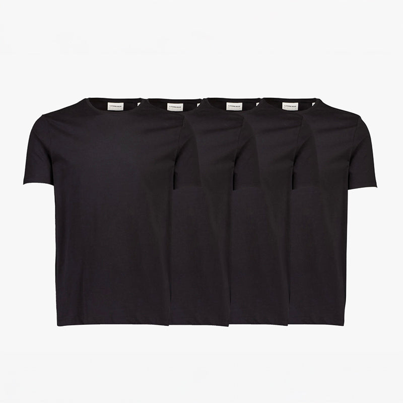 T-shirt Relaxed fit, 4-pak, Sort
