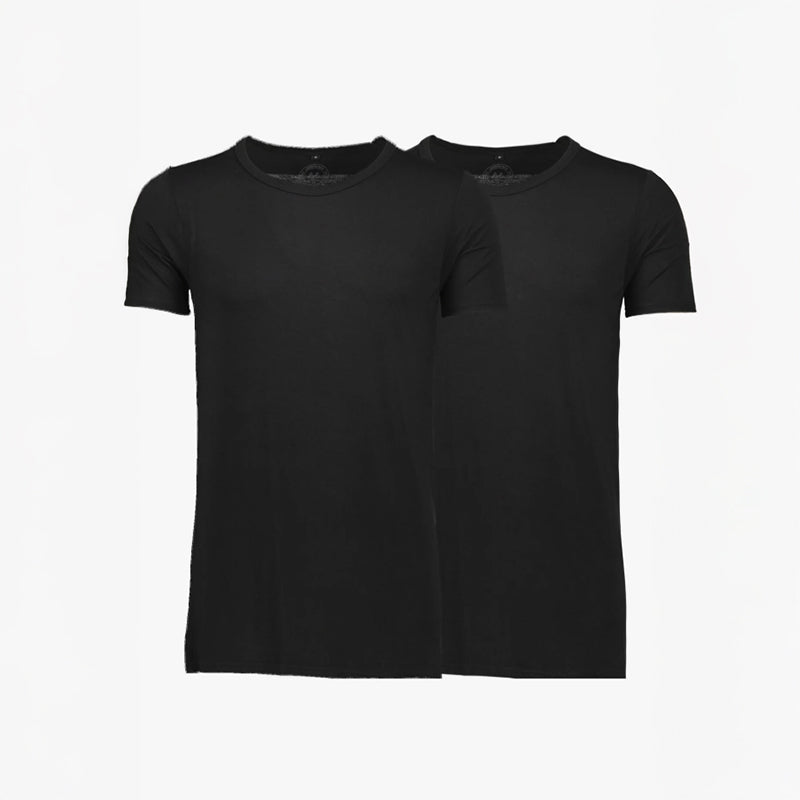 Basis Bambus t-shirt 2-pack, Sort