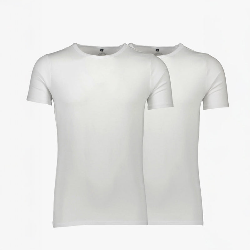 Basis Bambus t-shirt 2-pack, Hvid