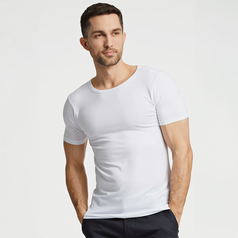 Basis Bambus t-shirt 2-pack, Hvid