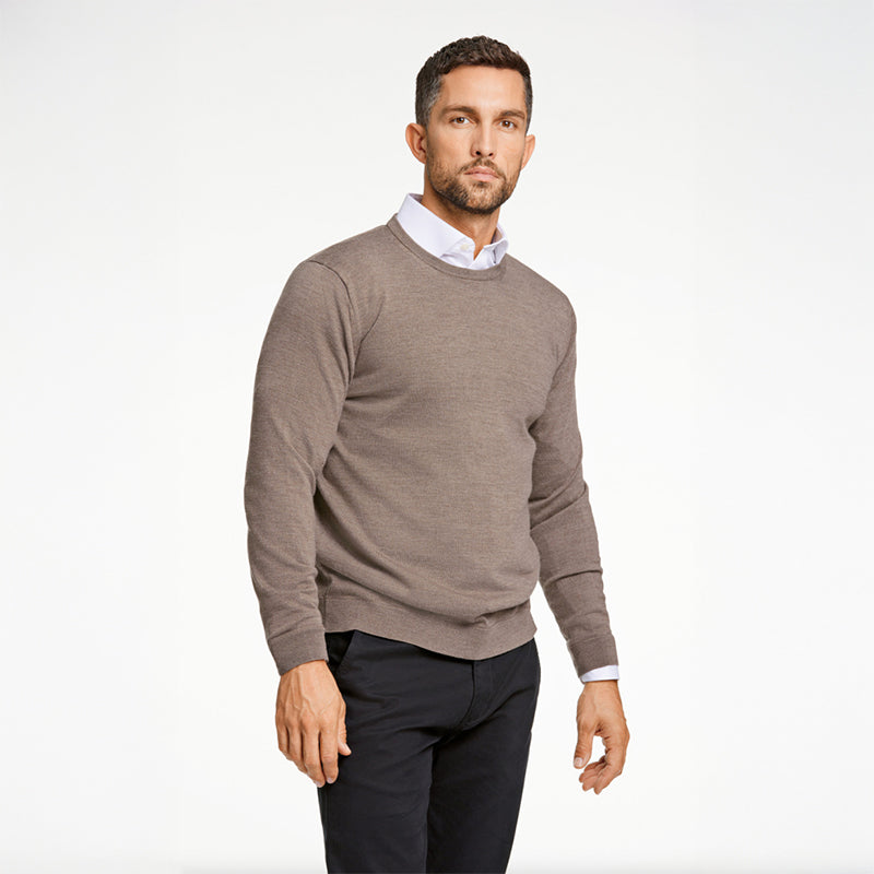 Strik Comfort Fit, Mørk Sand