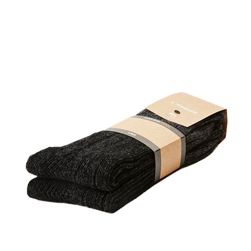 Uldstrømper 2-pack, Sort