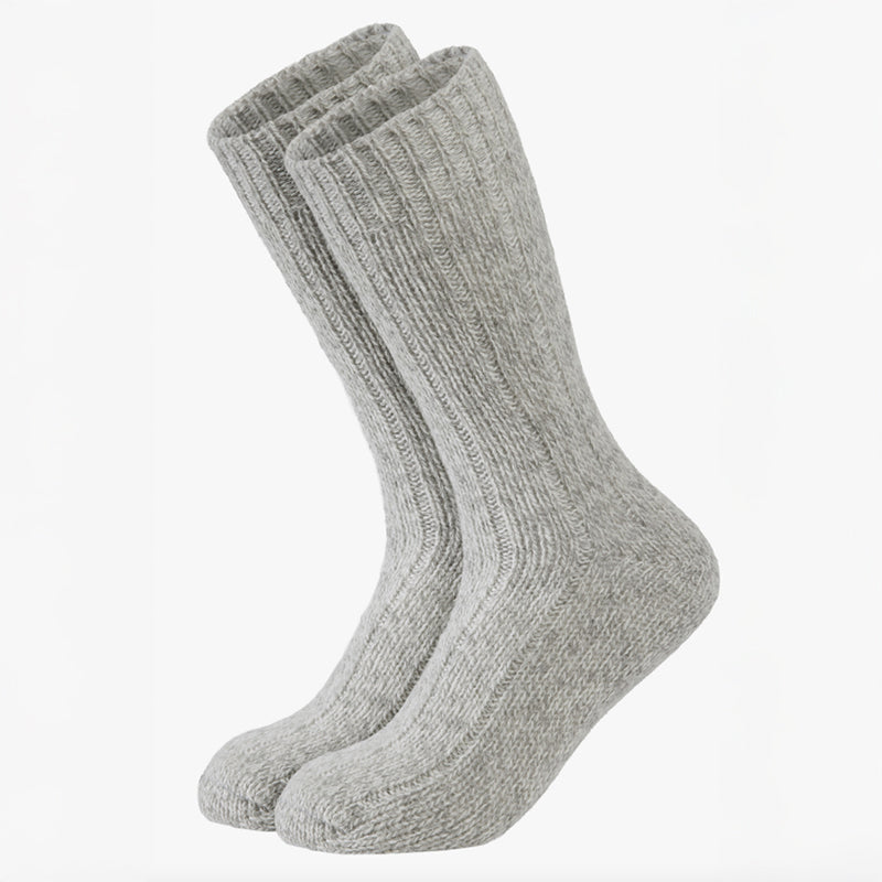 Uldstrømper 2-pack, Gråmeleret