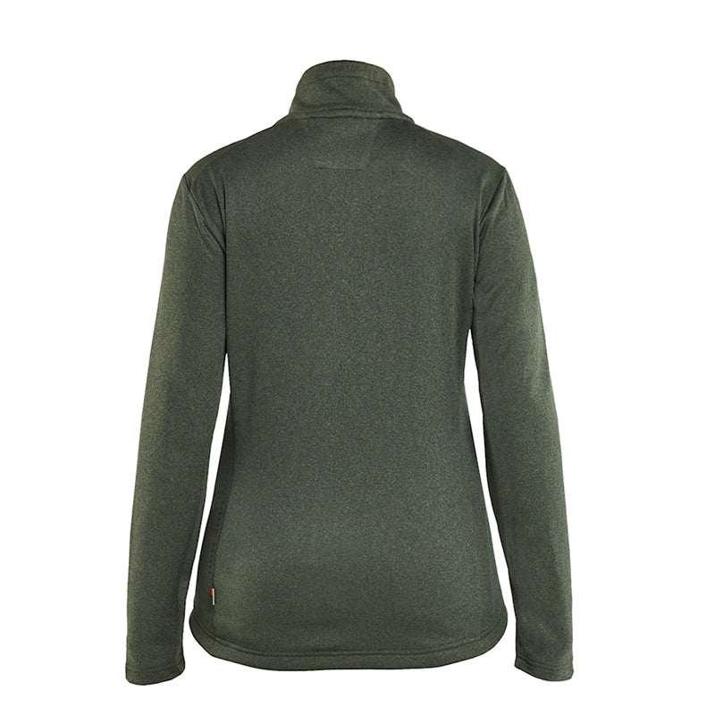 Sweatshirt full-zip Dame, Grøn/Sort