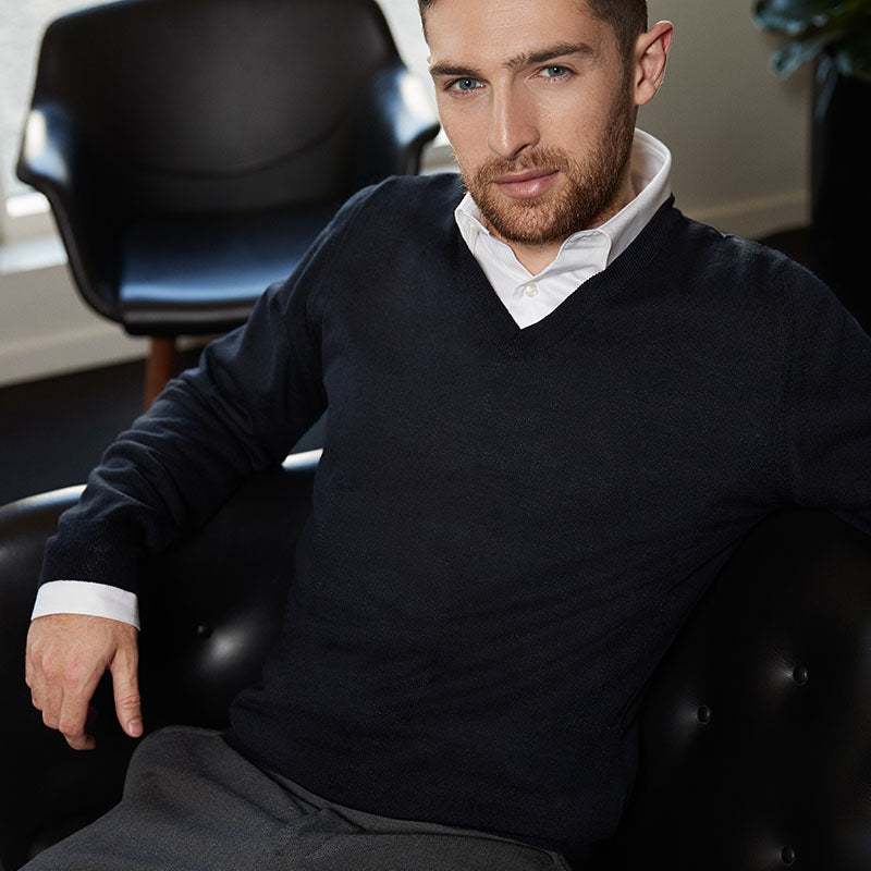 Copenhagen Pullover Slim Fit v-neck, Navy