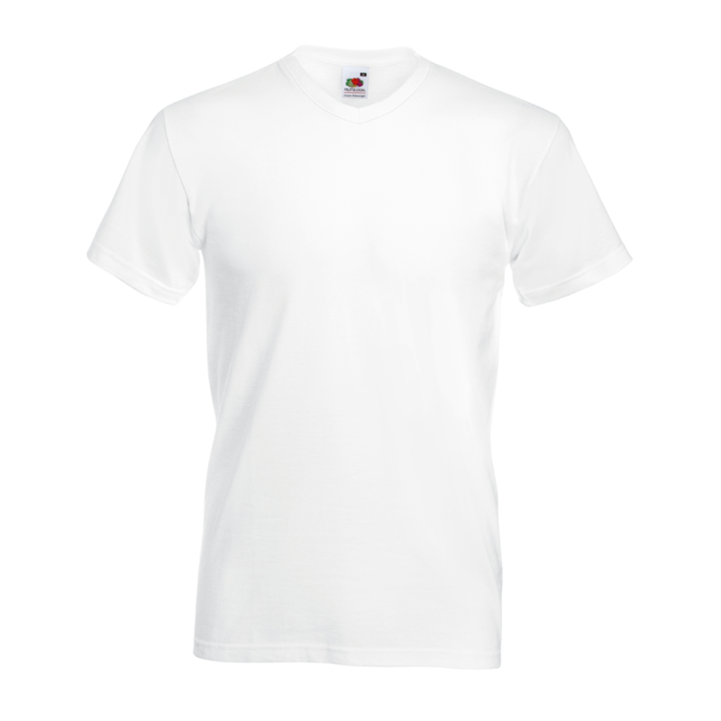 Valueweight V Neck Tee, Hvid