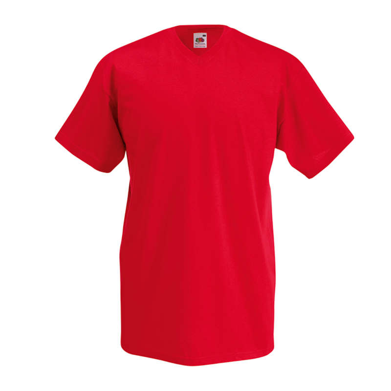 Valueweight V Neck Tee, Rød