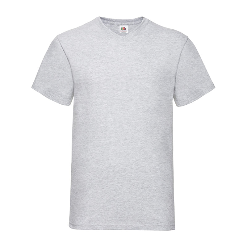 Valueweight V Neck Tee, Gråmeleret