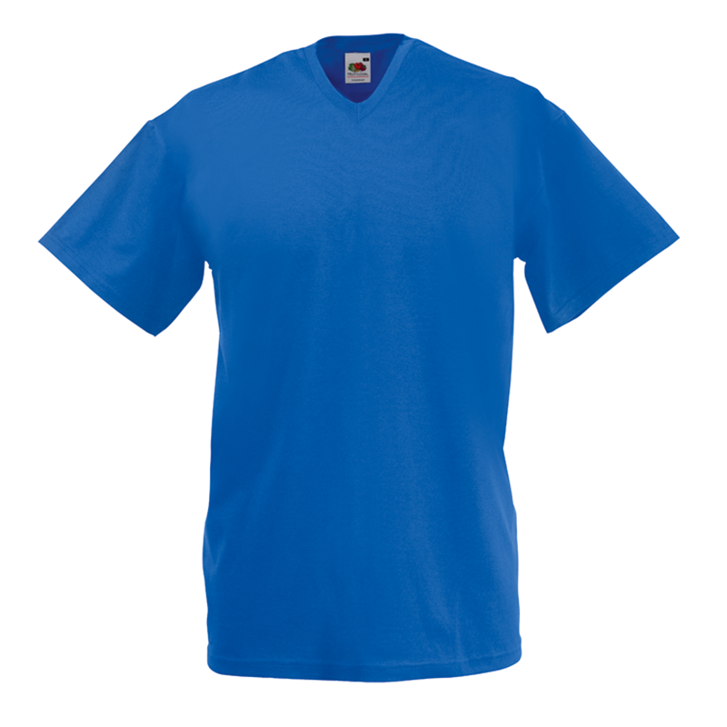 Valueweight V Neck Tee, Kongeblå