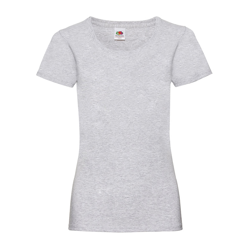 Ladies Valueweight T, Gråmeleret