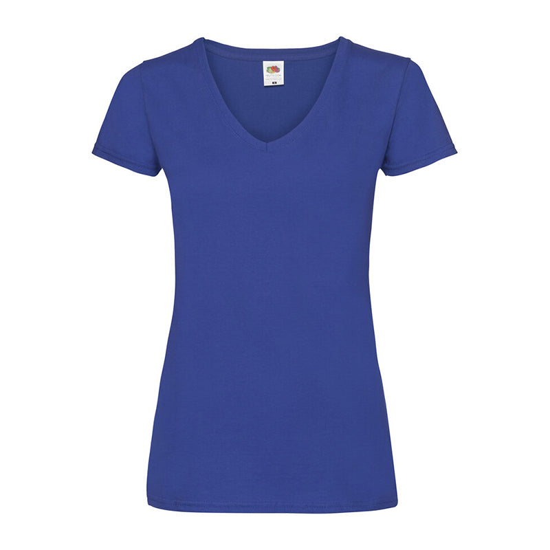 Ladies Valueweight V Neck T, Kongeblå