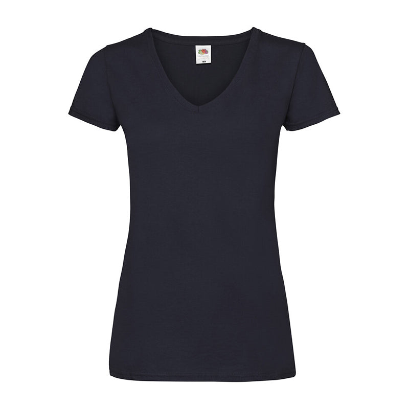 Ladies Valueweight V Neck T, Mørk navy