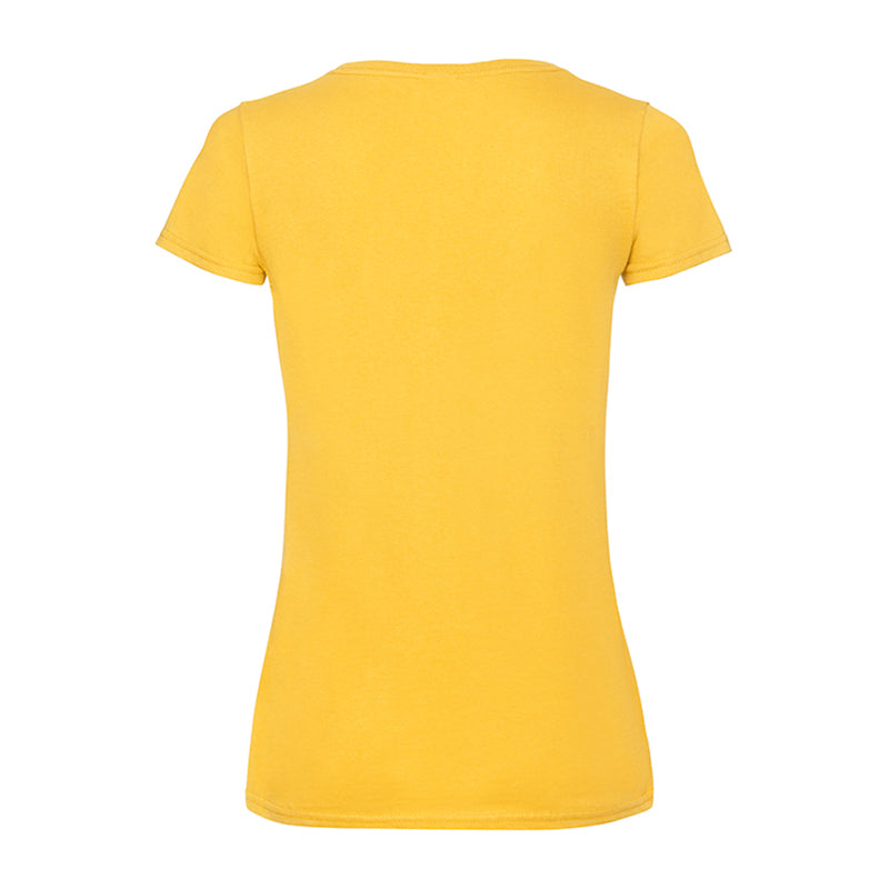 Ladies Valueweight V Neck T, Gul