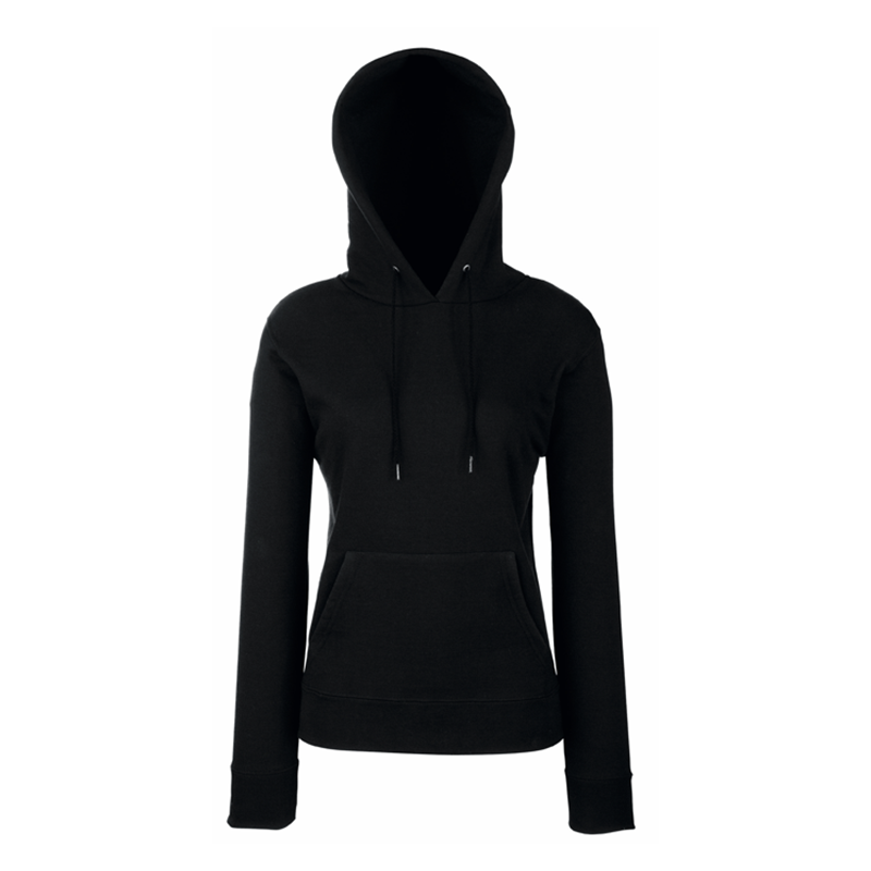 Ladies Classic Hooded Sweat, Sort