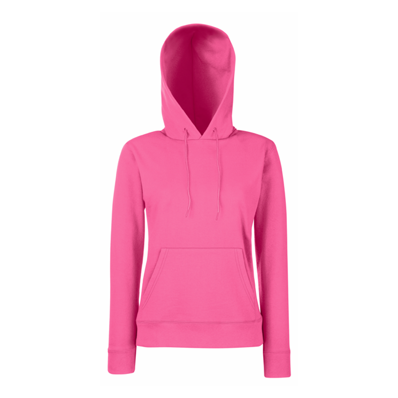 Ladies Classic Hooded Sweat, Lyserød