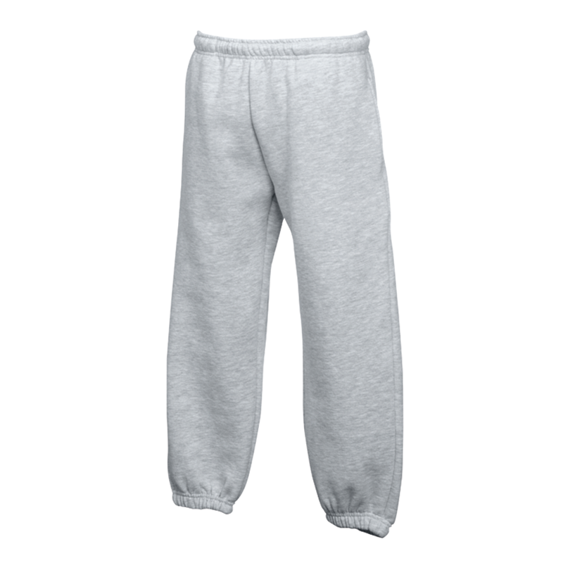 Kids Elasticated Cuff Jog Pants, Gråmeleret