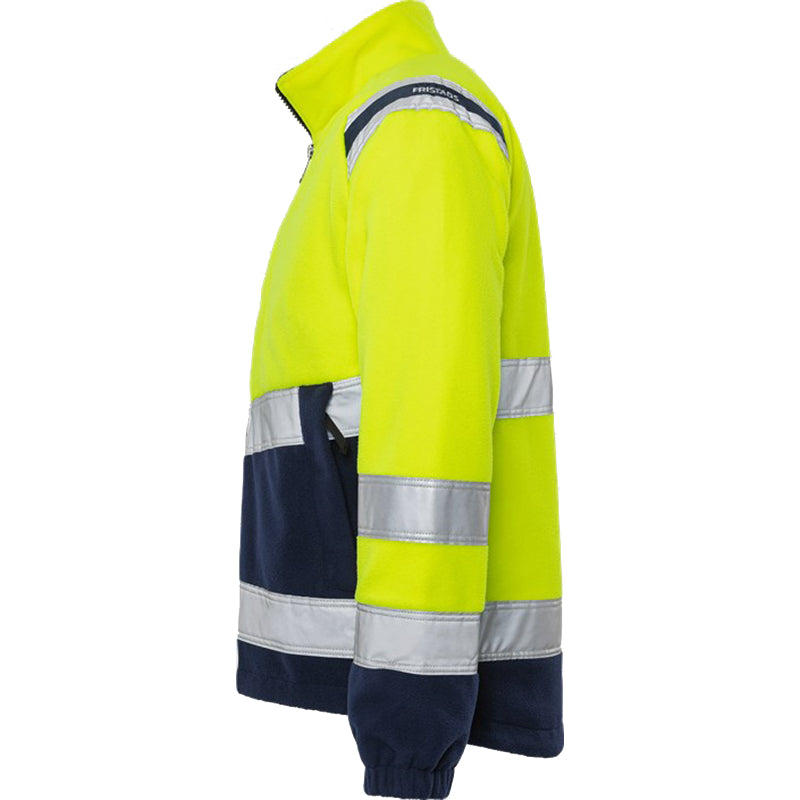 Hi-Vis vindtæt fleecejakke, Gul/Navy