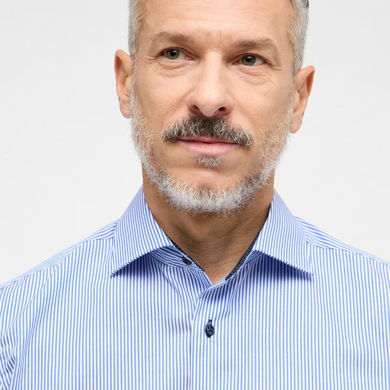 Skjorte Slim Fit, Blåstribet