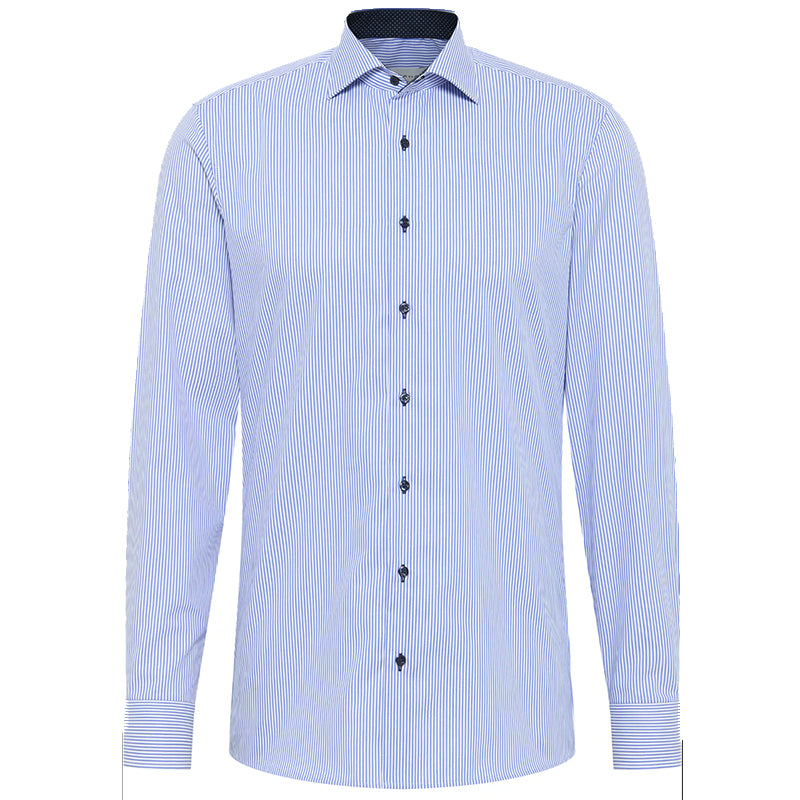 Skjorte Slim Fit, Blåstribet