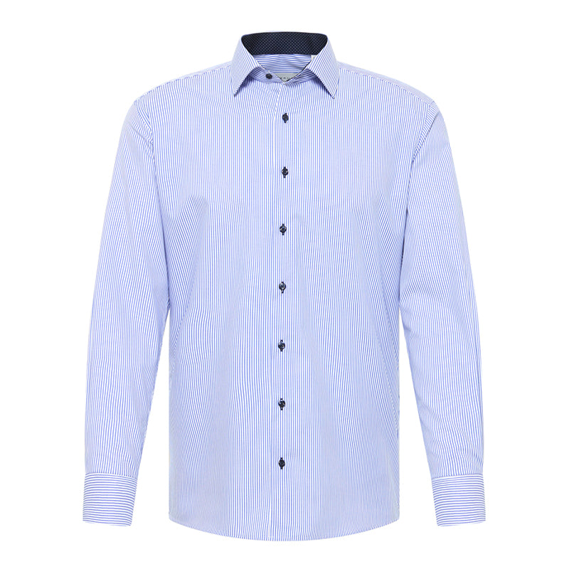 Skjorte Modern Fit, Blåstribet