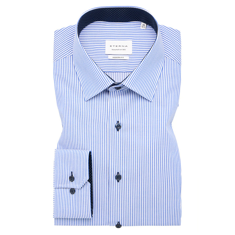 Skjorte Modern Fit, Blåstribet