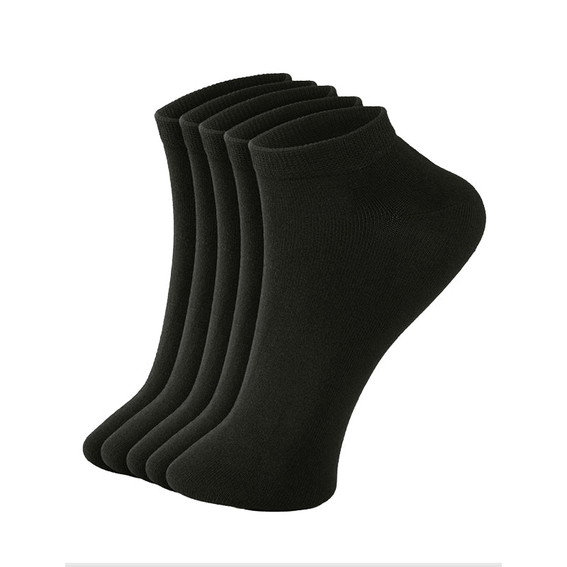 Ankelstrømper 5-pack, Sort