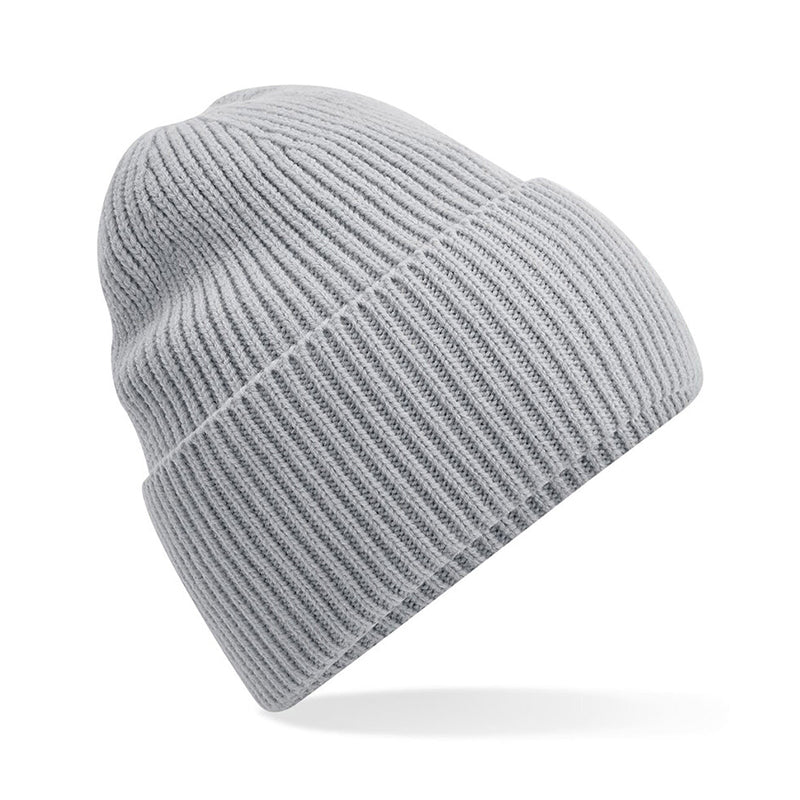 Oversized Cuffed Beanie, Lys grå