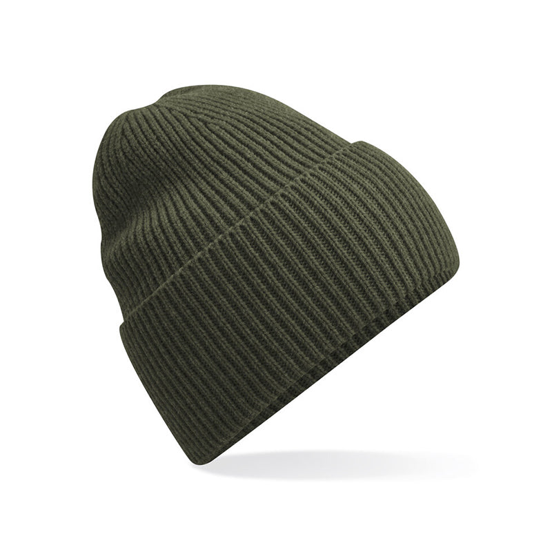 Oversized Cuffed Beanie, Oliven