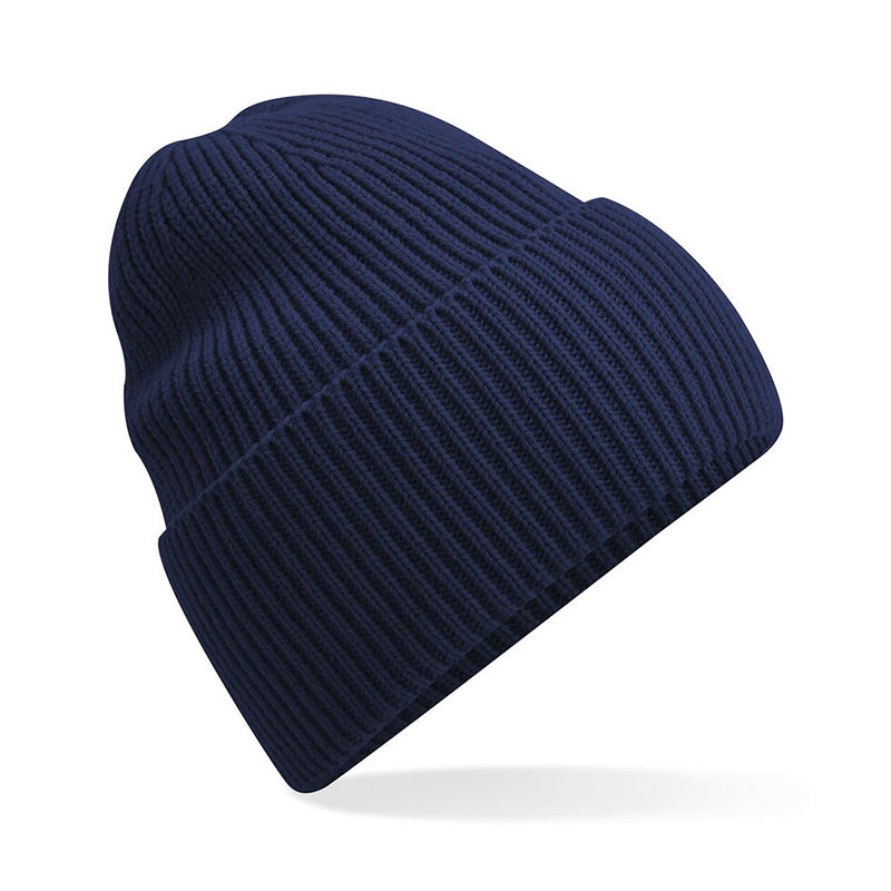 Oversized Cuffed Beanie, Navy