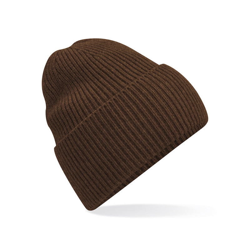 Oversized Cuffed Beanie, Brun