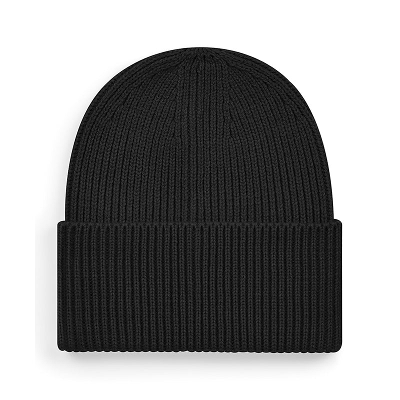 Oversized Cuffed Beanie, Sort