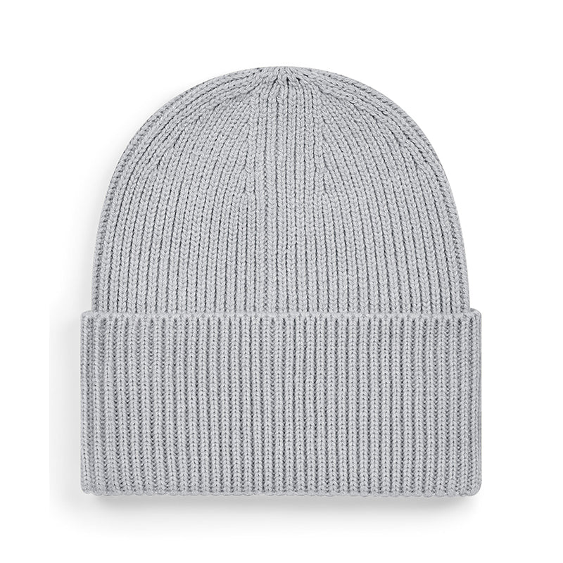Oversized Cuffed Beanie, Lys grå