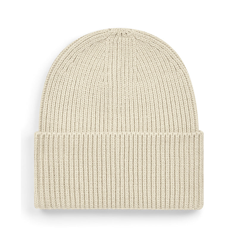 Oversized Cuffed Beanie, Creme