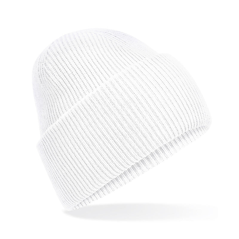 Classic Engineered Deep Cuffed Beanie, Hvid