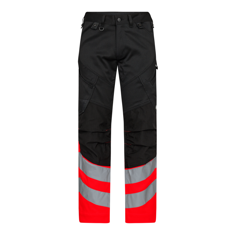 Safety arbejdsbukser med 2-vejs stræk, Sort/Rød