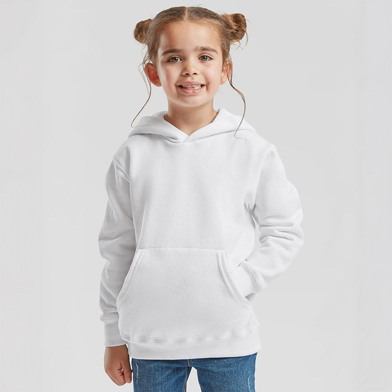 Kids Hooded Sweat, Hvid