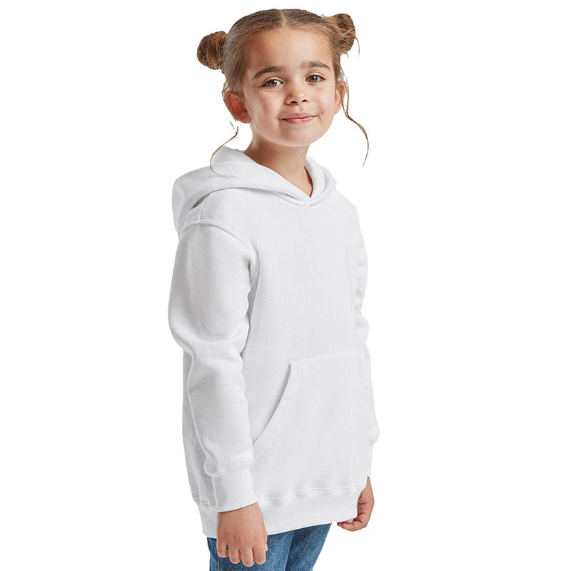 Kids Hooded Sweat, Hvid