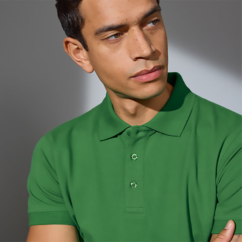 Poloshirt Stretch Herre, Grøn