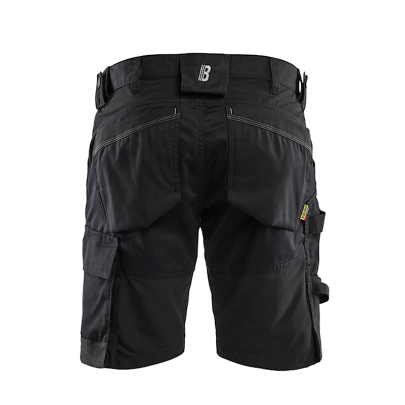 Håndværkershorts med stretch, Sort