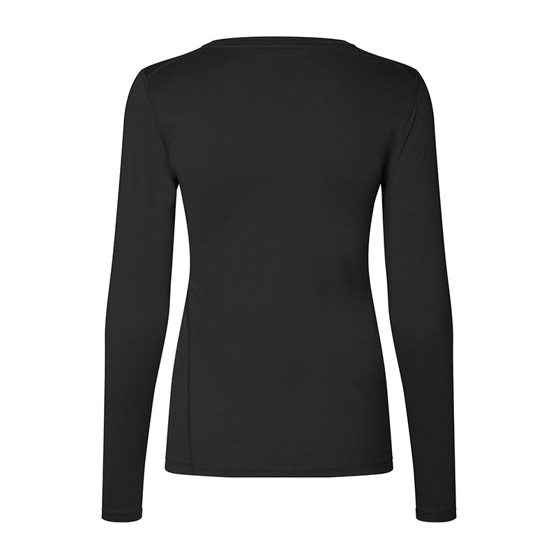 Langærmet Active t-shirt Dame, Sort