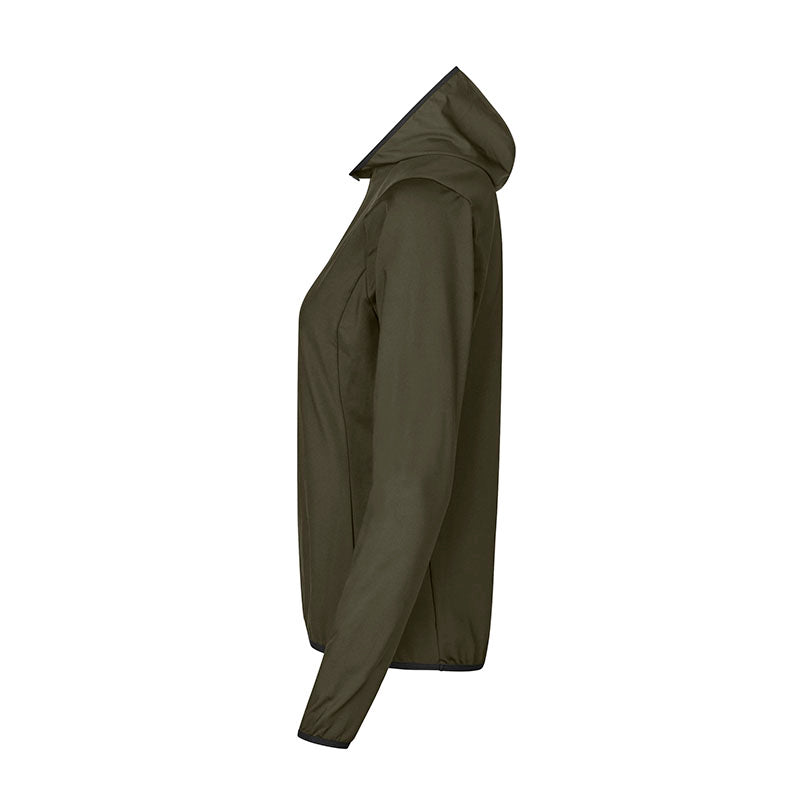 Stretch Hoodie Dame, Oliven